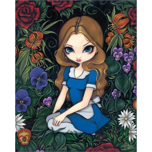 Jasmine Becket Griffith - Alice and the Flowers - 60x75cm