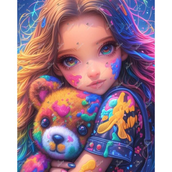 Bex Ai Art - Paint Splatter Bear 1